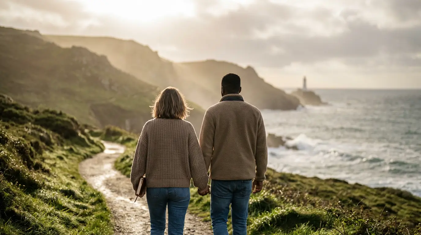 Couple embracing during the MarriageWorks 40-Day Love Challenge, a daily marriage growth programme