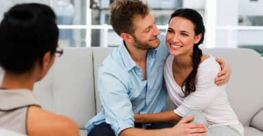 Couple walking together outdoors